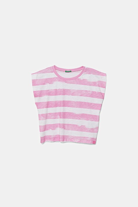 United Colors of Benetton gyerek pamut póló rózsaszín, 3SL3C10OW