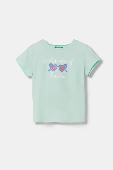 United Colors of Benetton tričko dětské bavlněné zelené