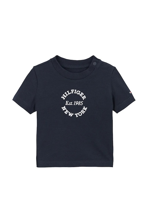 Tričko pre bábätko Tommy Hilfiger tmavomodrá farba, s potlačou, KN0KN01964