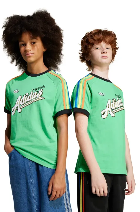 adidas Originals t-shirt in cotone per bambini colore verde JC8405