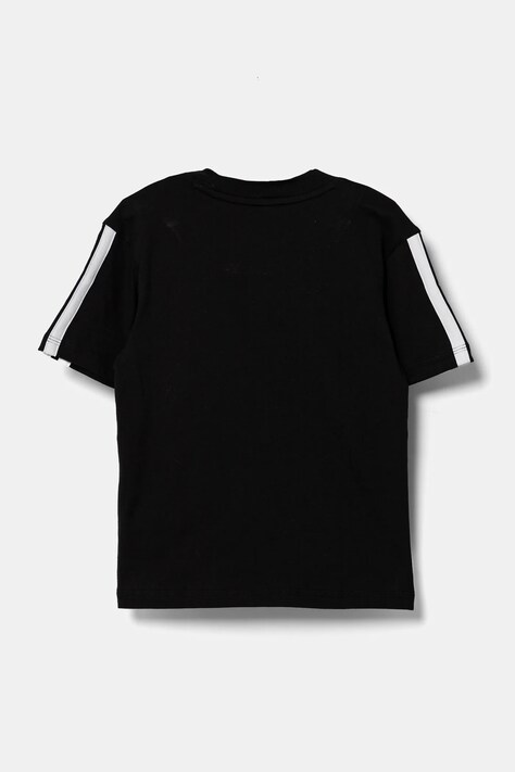 Дитяча бавовняна футболка adidas — SS25-TSK015, чорний — фото 3