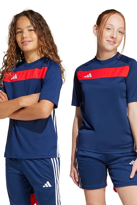 adidas Performance t-shirt dziecięcy kolor granatowy z aplikacją JD0586