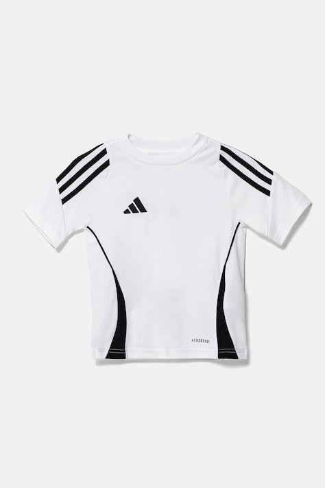 Dječja majica kratkih rukava adidas Performance boja: bijela, s aplikacijom, IS1033