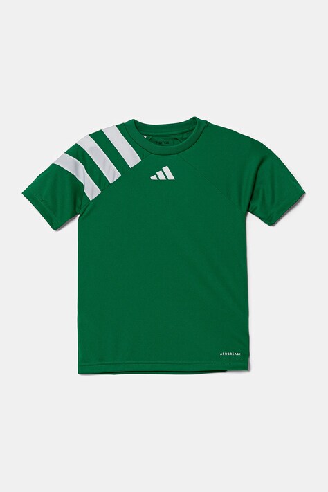 Dětské tričko adidas Performance zelená barva, s potiskem, IQ3208