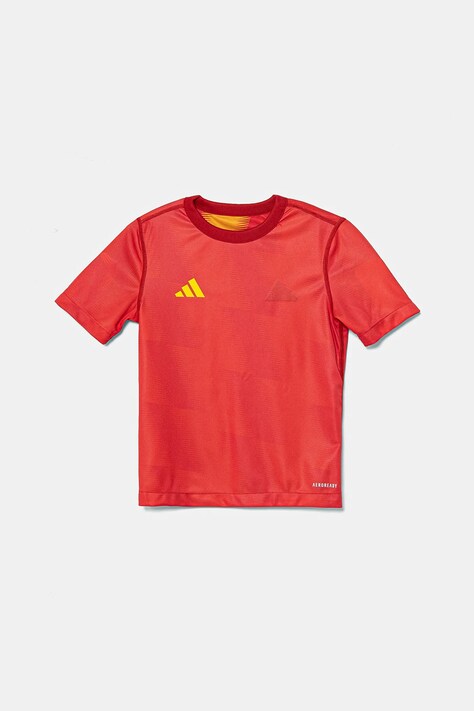 adidas Performance t-shirt dwustronny dziecięcy kolor pomarańczowy wzorzysty IN8129