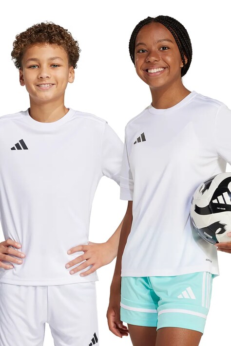 Dětské tričko adidas Performance bílá barva, s potiskem, JJ0058