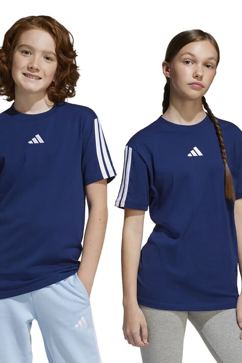 adidas tricou de bumbac pentru copii culoarea albastru marin, modelator, JD6490