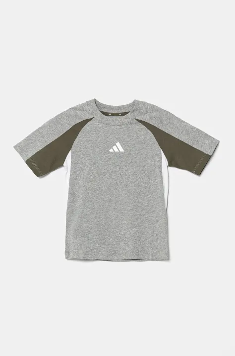 adidas tricou de bumbac pentru copii culoarea gri, modelator, JD0059