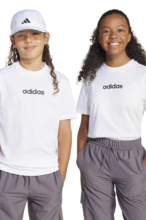 adidas gyerek pamut póló fehér, nyomott mintás, JC9747