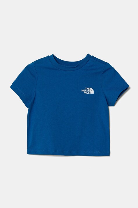 Παιδικό βαμβακερό μπλουζάκι The North Face KID BOX NSE S/S TEE χρώμα: μπλε, NF0A89H5T4S1
