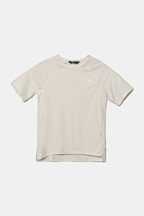 The North Face t-shirt dziecięcy TEEN SUNRISER S/S TEE kolor beżowy z nadrukiem NF0A8BMXQLI1