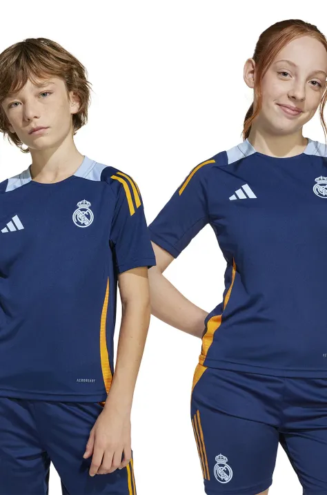 Dětské tričko adidas Performance REAL tmavomodrá barva, JE4197