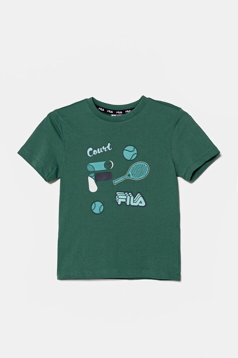 Fila tricou de bumbac pentru copii LOPAR culoarea verde, cu imprimeu, FAK0408