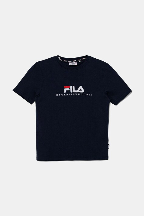 Детская хлопковая футболка Fila LOHBERG цвет синий с аппликацией FAT0626