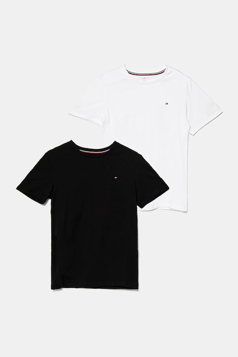 Tommy Hilfiger t-shirt in cotone per bambini pacco da 2 colore nero UK0UK00073