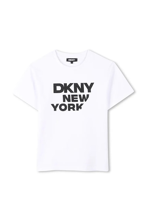 Дитяча футболка Dkny колір білий з принтом D62299