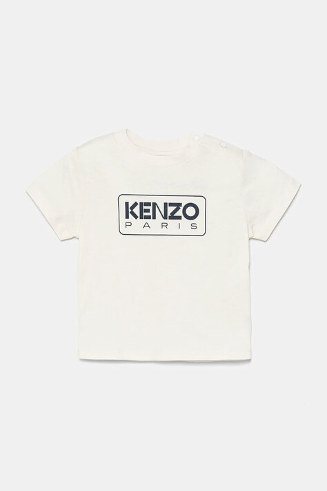 Kenzo Kids tricou de bumbac pentru copii culoarea bej, cu imprimeu, K60972