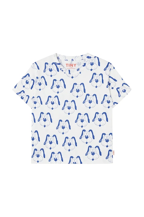 Dětské bavlněné tričko Tinycottons DOGS TEE modrá barva, s potiskem, SS25-460