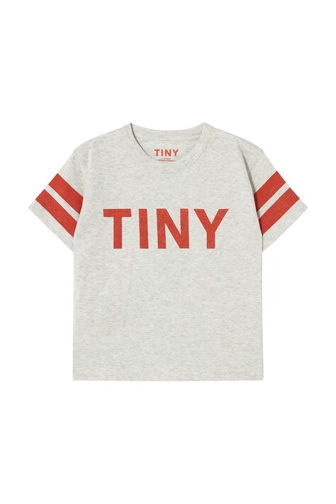 Παιδικό βαμβακερό μπλουζάκι Tinycottons STRIPES TINY TEE χρώμα: γκρι, SS25-145