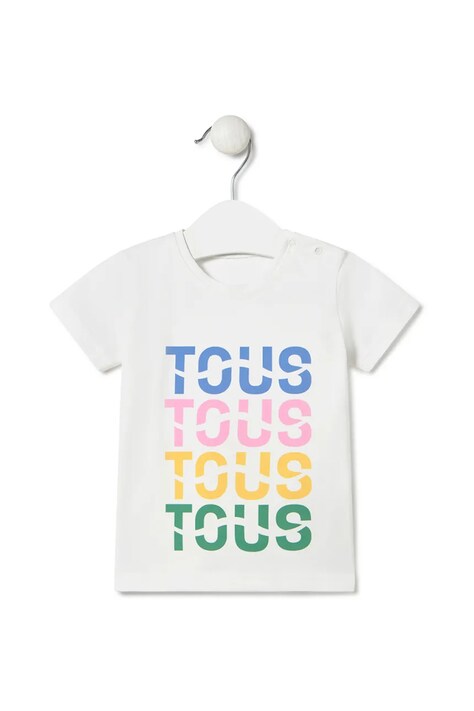 Tous tricou copii Logo culoarea alb, cu imprimeu, Logo.2202