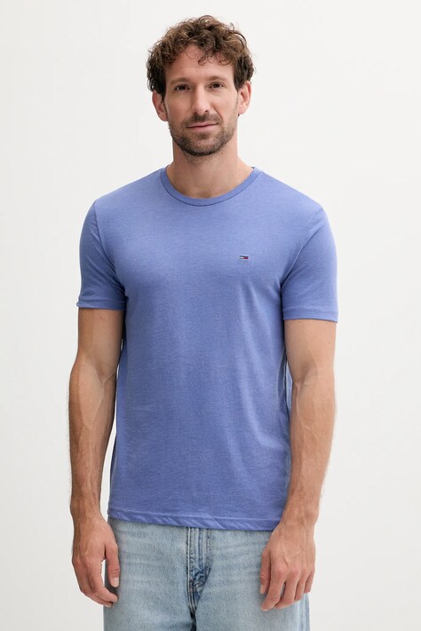 Μπλουζάκι Tommy Jeans χρώμα: μπεζ, DM0DM20363