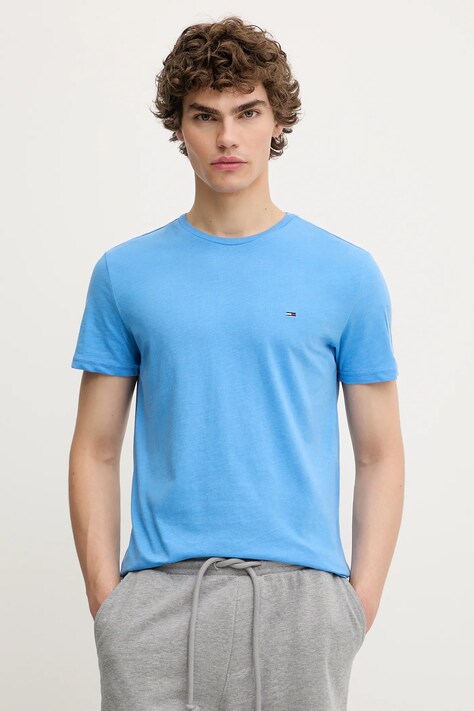 Μπλουζάκι Tommy Jeans χρώμα: μπεζ, DM0DM20363