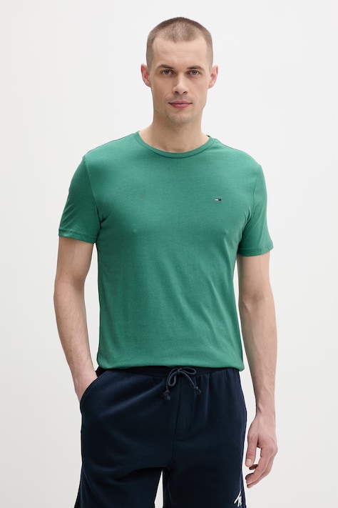 Tommy Jeans t-shirt męski zielony DM0DM20363