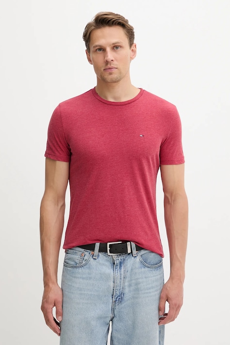 Футболка Tommy Jeans колір бежевий однотонна DM0DM20363