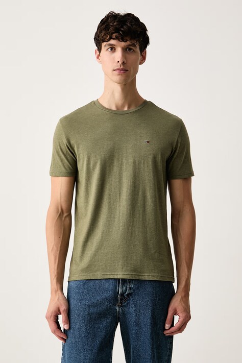 Tommy Jeans tričko pánske zelené DM0DM20363
