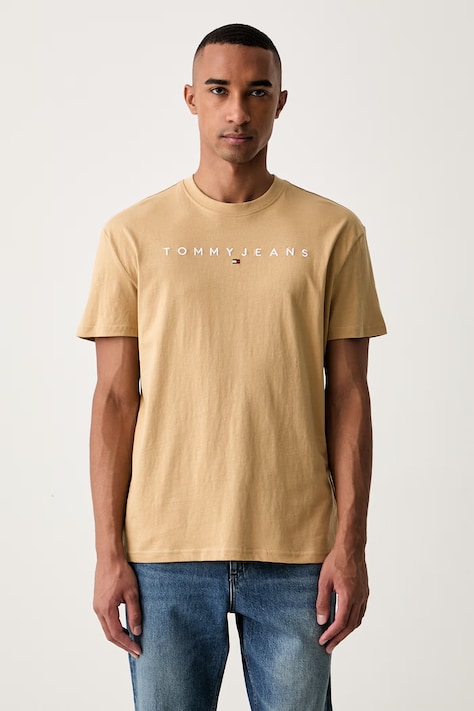 Tommy Jeans тениска мъжка от памук бежова DM0DM20744