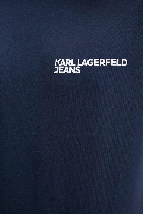 Karl Lagerfeld Jeans футболка чоловіча бавовняна — SS25-TSM02L, темно-синій — фото 5