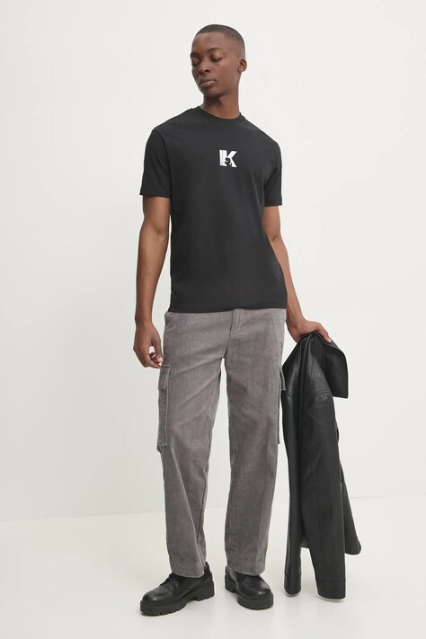 Karl Lagerfeld Jeans футболка чоловіча бавовняна — SS25-TSM02M, чорний — фото 2