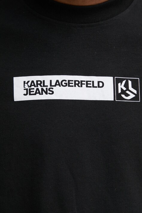 Karl Lagerfeld Jeans футболка чоловіча з бавовною — SS25-TSM02N, чорний — фото 5