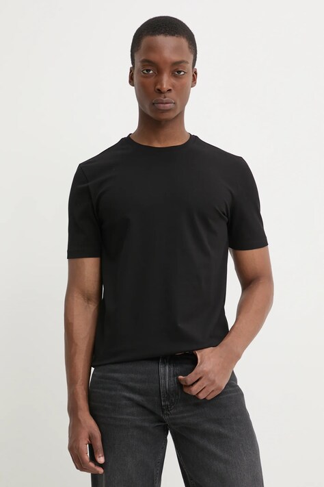 HUGO tricou bărbați, culoarea negru, uni, 50530185