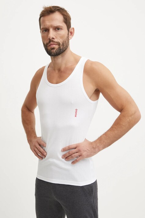 HUGO tricou 2-pack bărbați, culoarea alb, 50532634