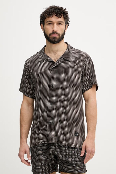 BOSS plážová košeľa pánska Beach Shirt čierna 50535793