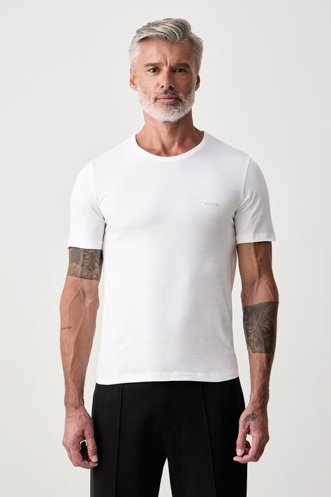 BOSS T-shirt męski bawełniany TShirtRN 3P Classic 3-pack czerwony 50532468