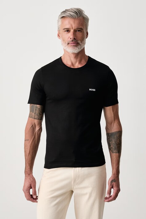 BOSS T-shirt męski bawełniany TShirtRN 3P Classic 3-pack niebieski 50532468