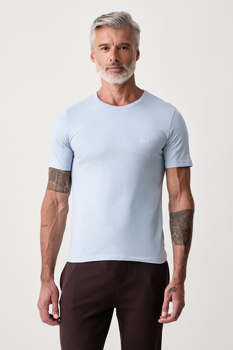 BOSS T-shirt męski bawełniany TShirtRN 3P Classic 3-pack brązowy 50532468
