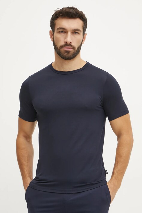 BOSS tricou 3-pack bărbați, culoarea bleumarin, uni, 50534019