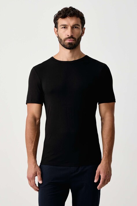 BOSS футболка чоловіча з віскозою TShirt RN 3P Bamboo 3 шт — SS25-TSM03Z, чорний — фото 4
