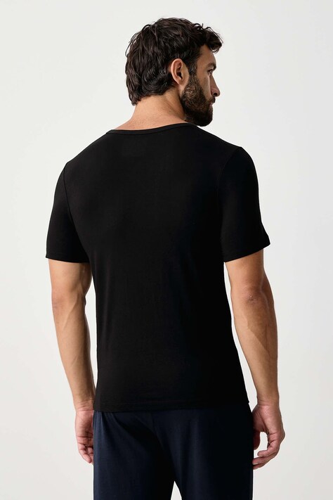 BOSS футболка чоловіча з віскозою TShirt RN 3P Bamboo 3 шт — SS25-TSM03Z, чорний — фото 5