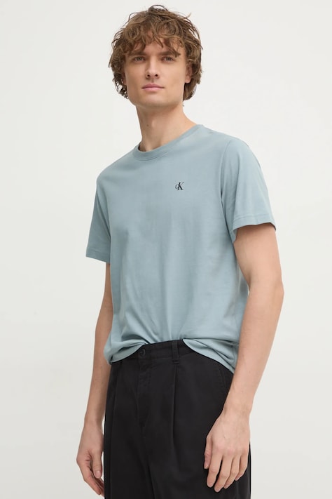 Бавовняна футболка Calvin Klein Jeans чоловіча однотонна J30J327402