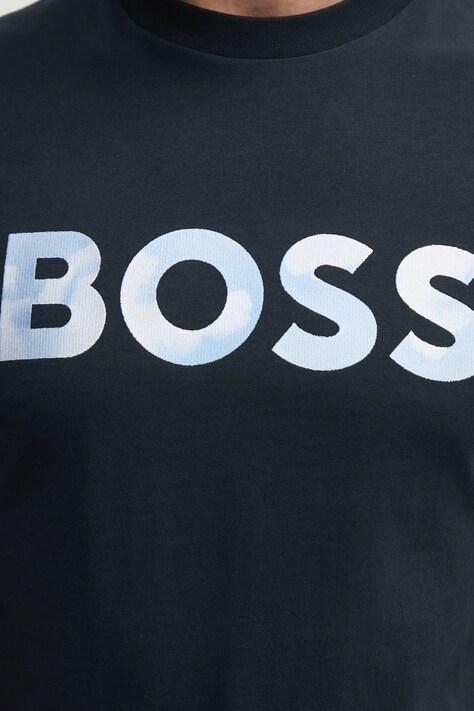 Бавовняна футболка BOSS — фото 5