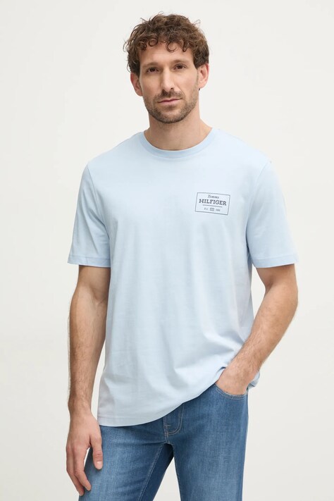 Tommy Hilfiger tricou din bumbac bărbați, cu imprimeu, MW0MW37454