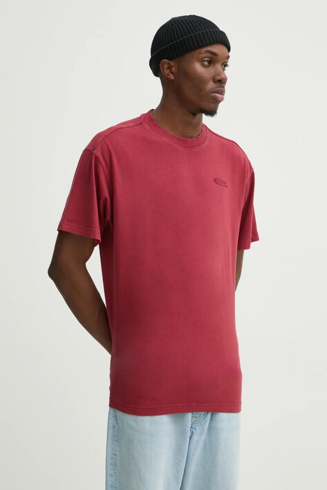 G-Star tricou din bumbac bărbați, culoarea rosu, cu imprimeu, D25162-C756