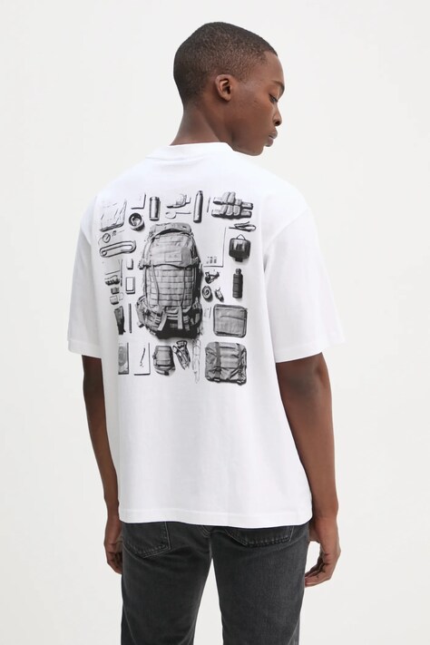 G-Star tricou bărbați, culoarea alb, cu imprimeu, D25154-C336