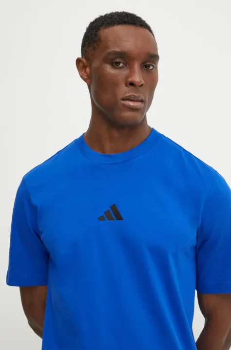 adidas t-shirt in cotone Essential uomo colore blu JF1094