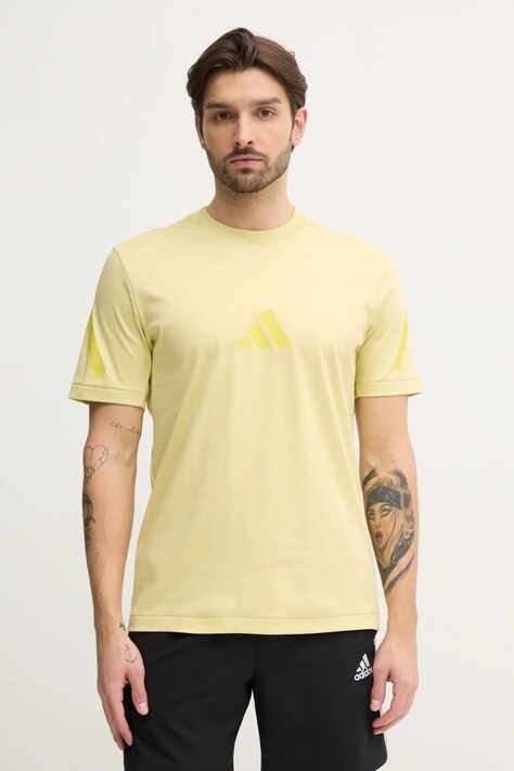 adidas t-shirt bawełniany Z.N.E. męski kolor zielony gładki JD5981