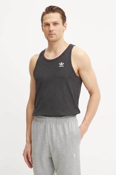 adidas Originals tricou Essential barbati, culoarea gri, IW5795